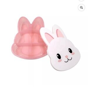 Cook With Color Bunny Snack Box Food Storage Container Pink